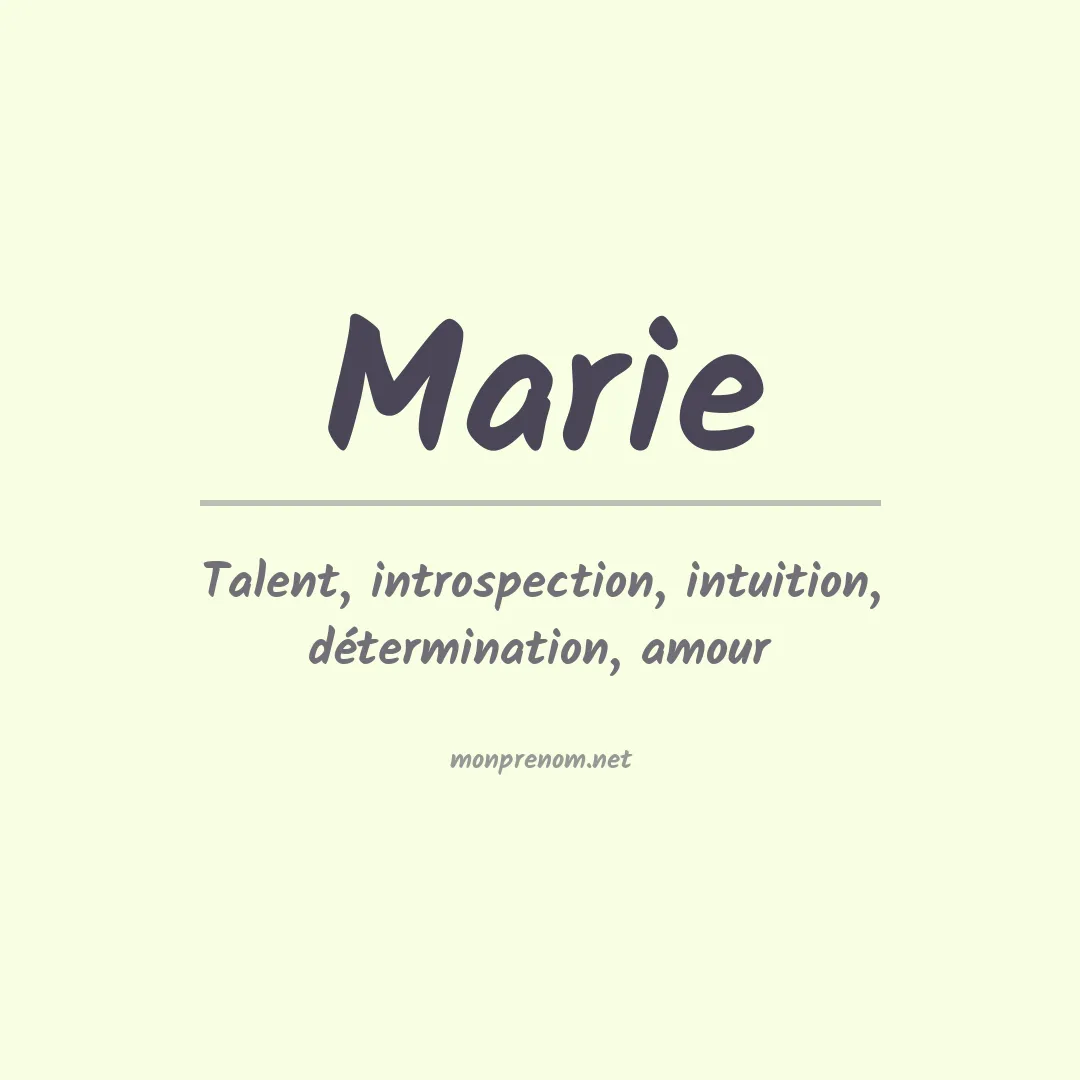 Prénom Marie