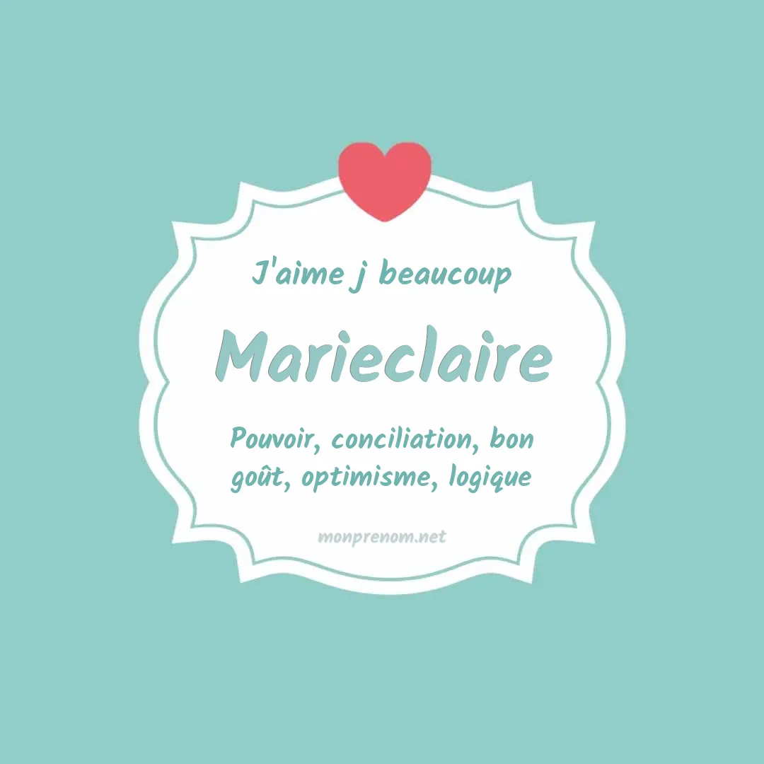 J'aime beaucoup Marieclaire