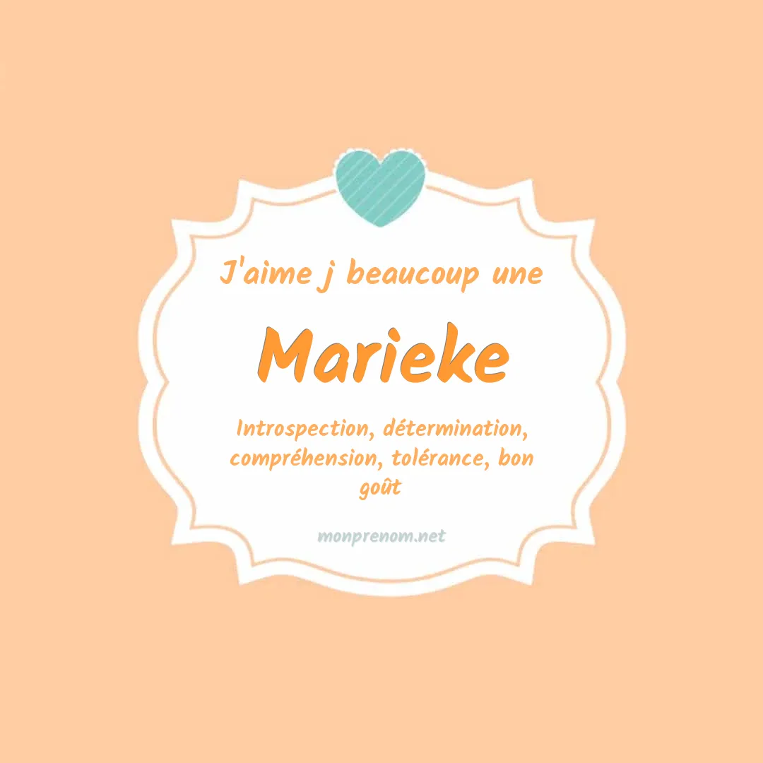 J'aime beaucoup Marieke