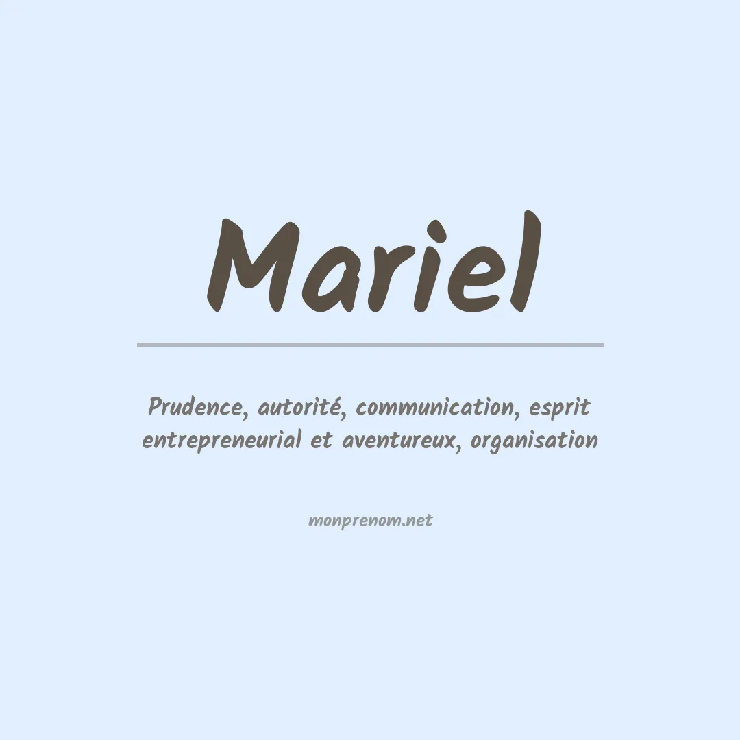 Signification du prénom Mariel