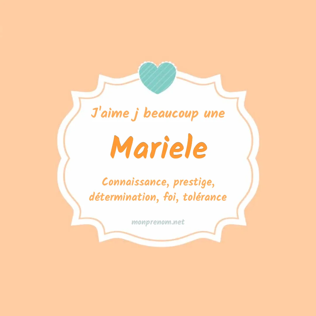 J'aime beaucoup Mariele