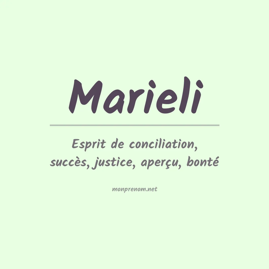 Prénom Marieli