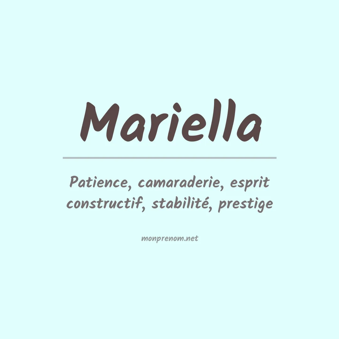 Prénom Mariella