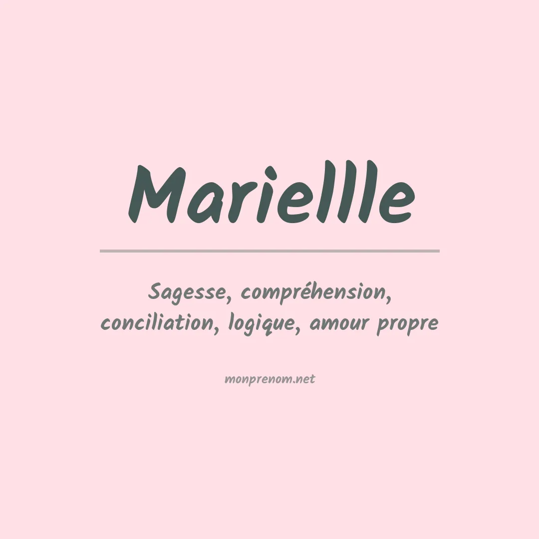 Signification du prénom Mariellle