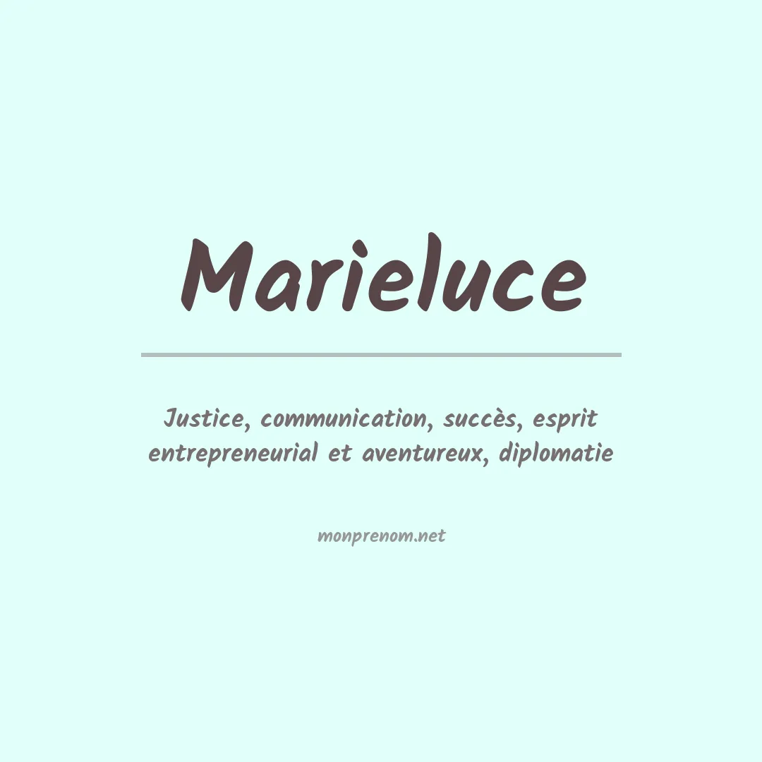 Signification du prénom Marieluce