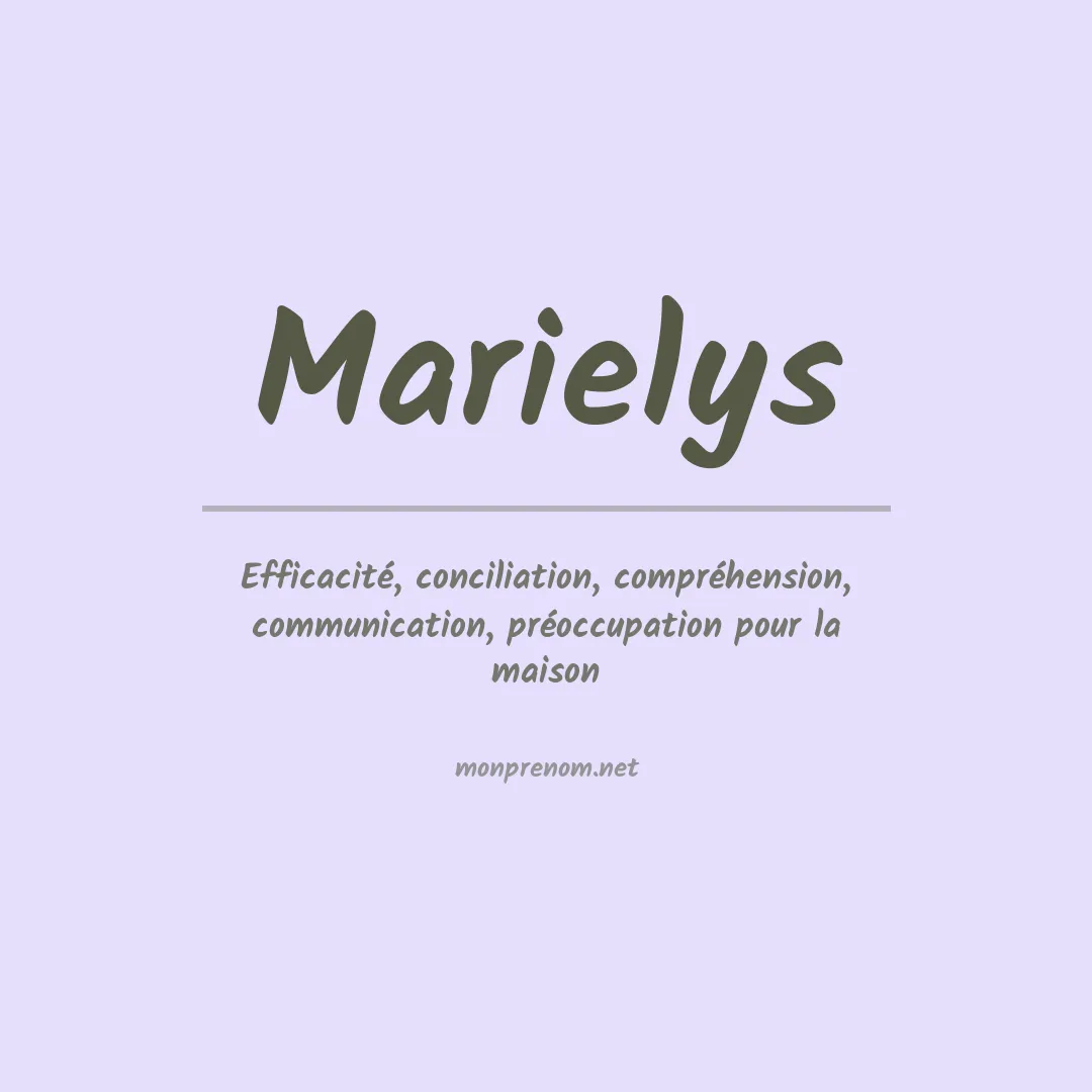 Prénom Marielys