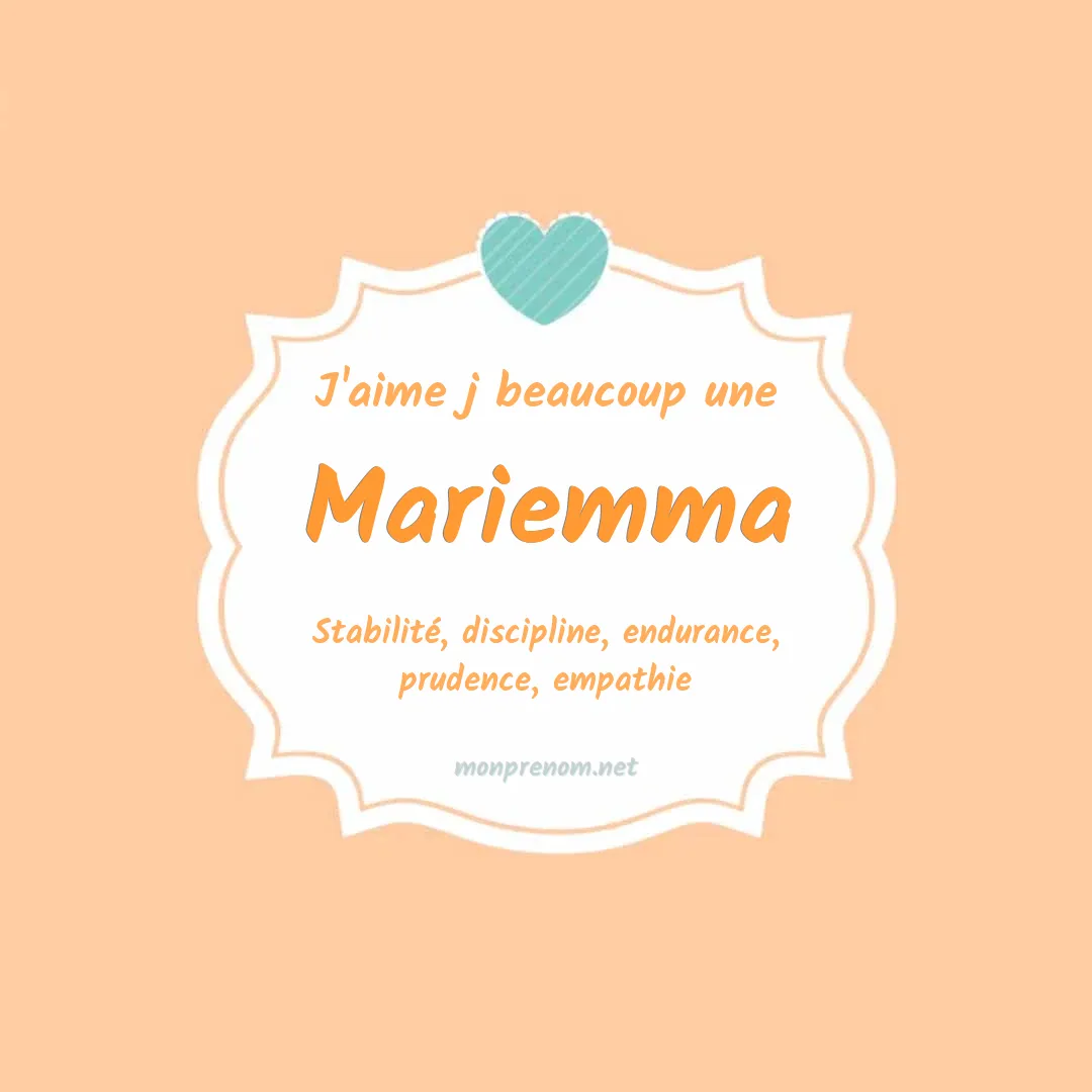J'aime beaucoup Mariemma