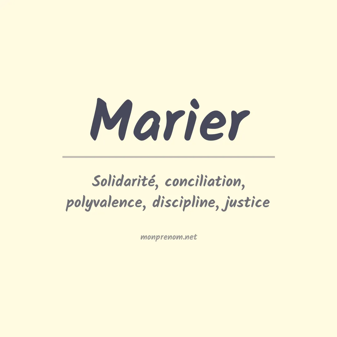 Prénom Marier