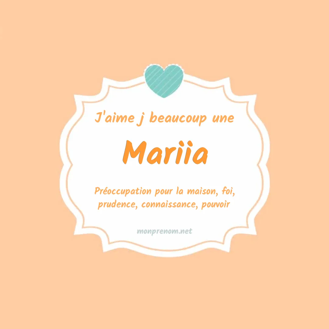 J'aime beaucoup Mariia