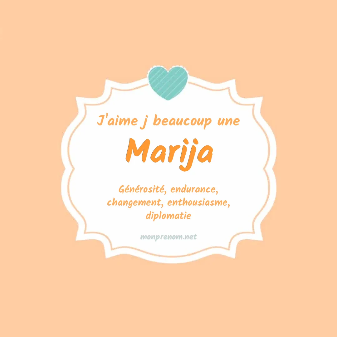 J'aime beaucoup Marija