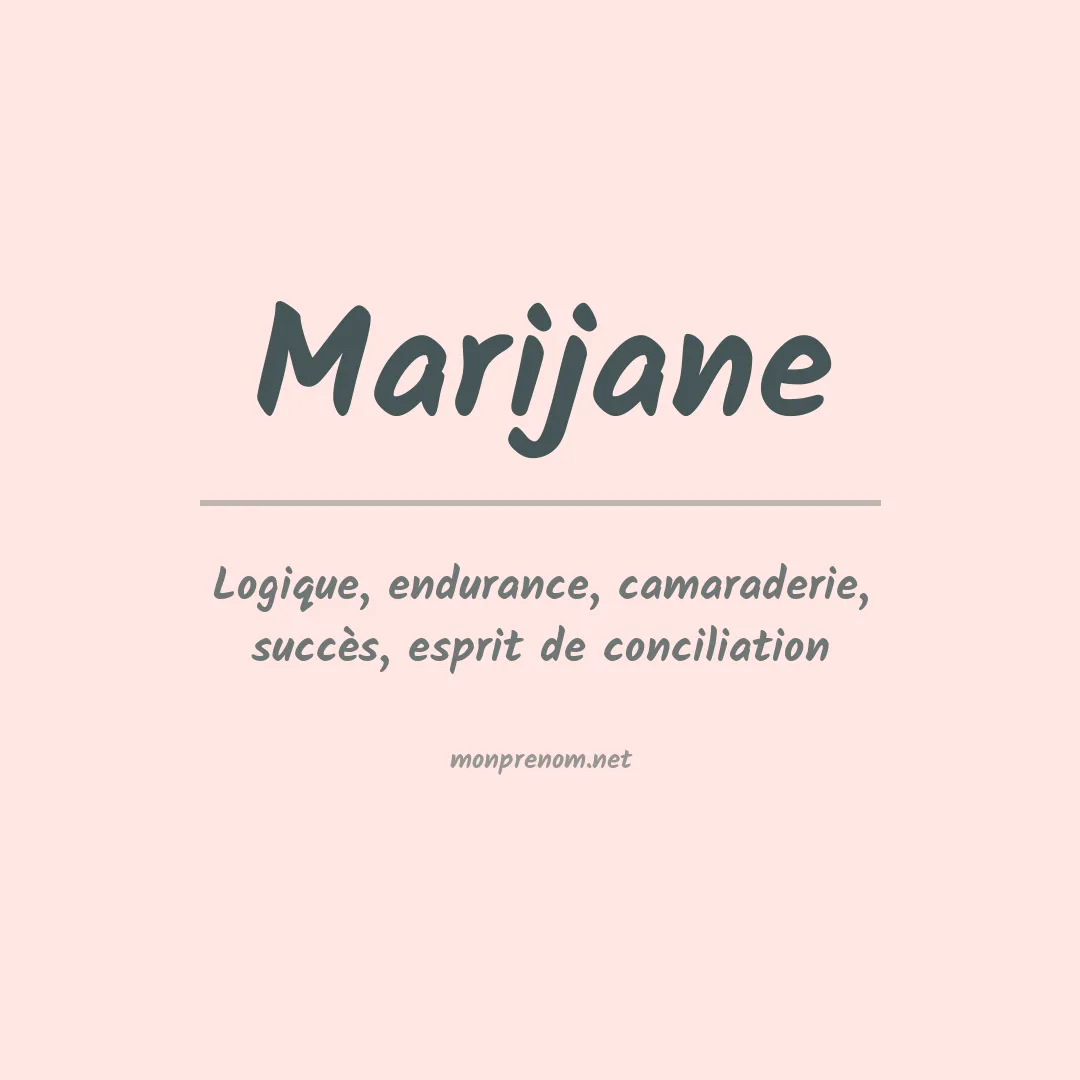 Signification du prénom Marijane
