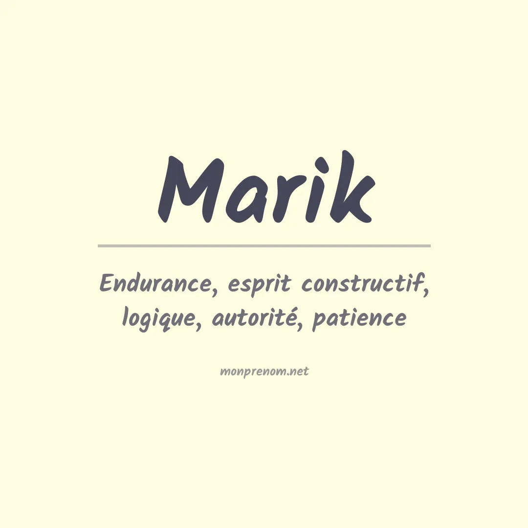 Prénom Marik