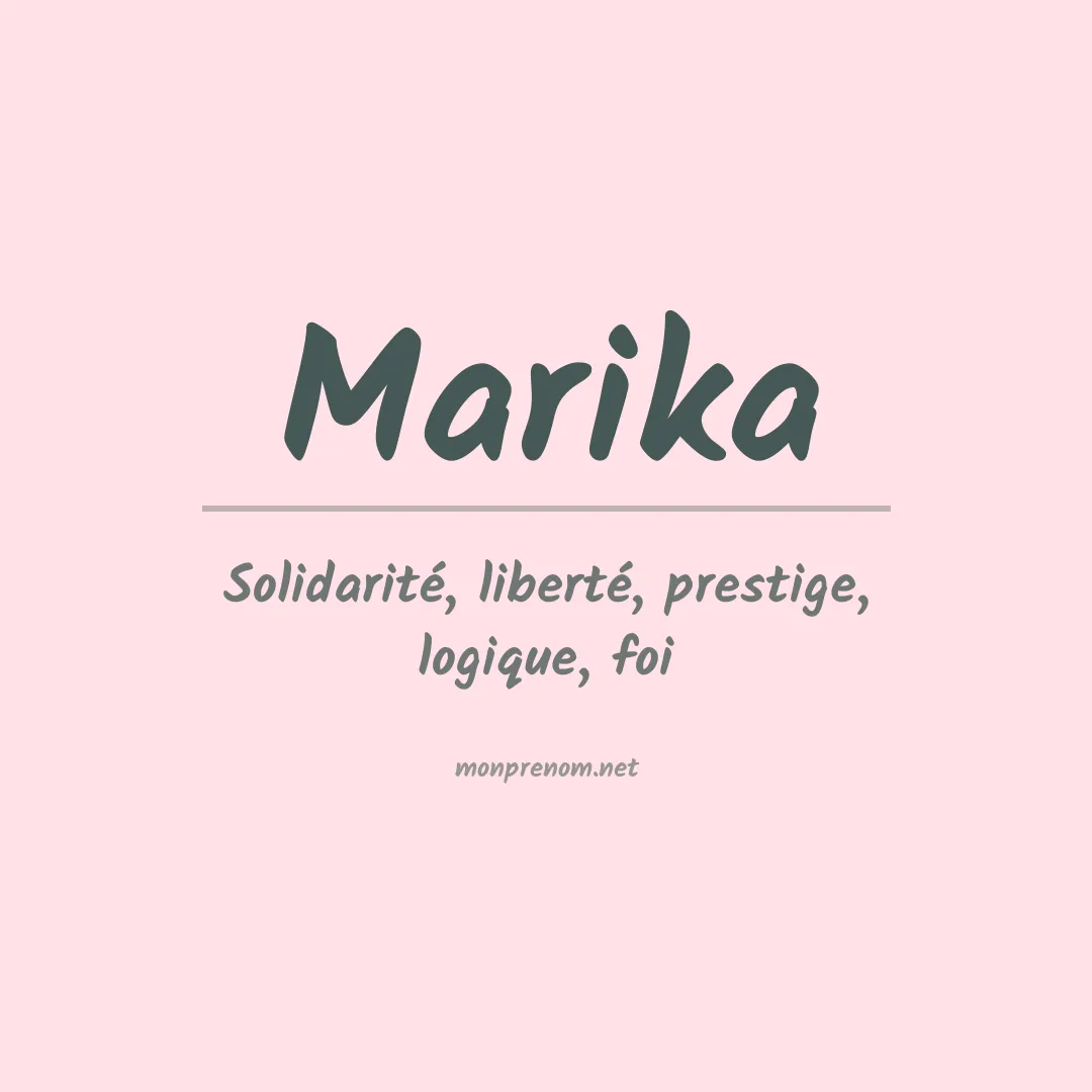 Prénom Marika