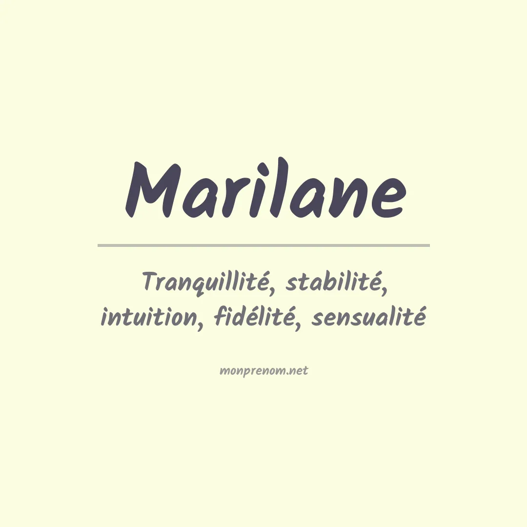 Prénom Marilane