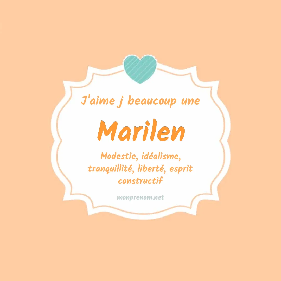 J'aime beaucoup Marilen