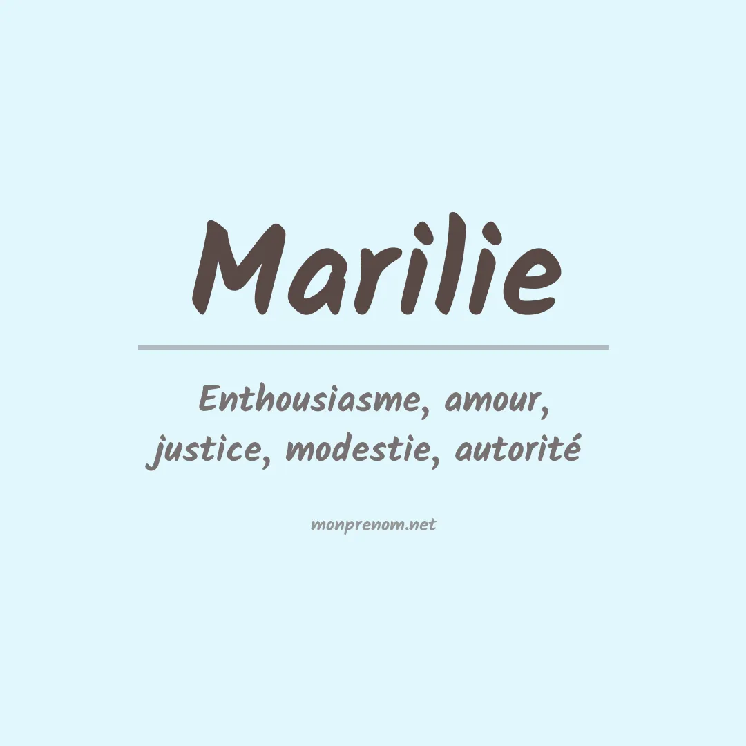 Signification du prénom Marilie