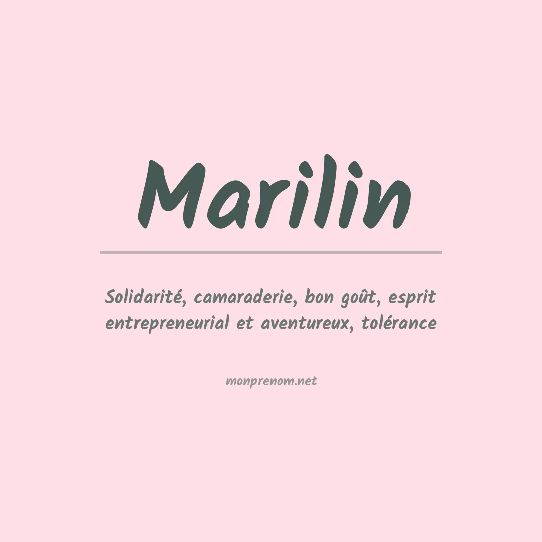 Prénom Marilin