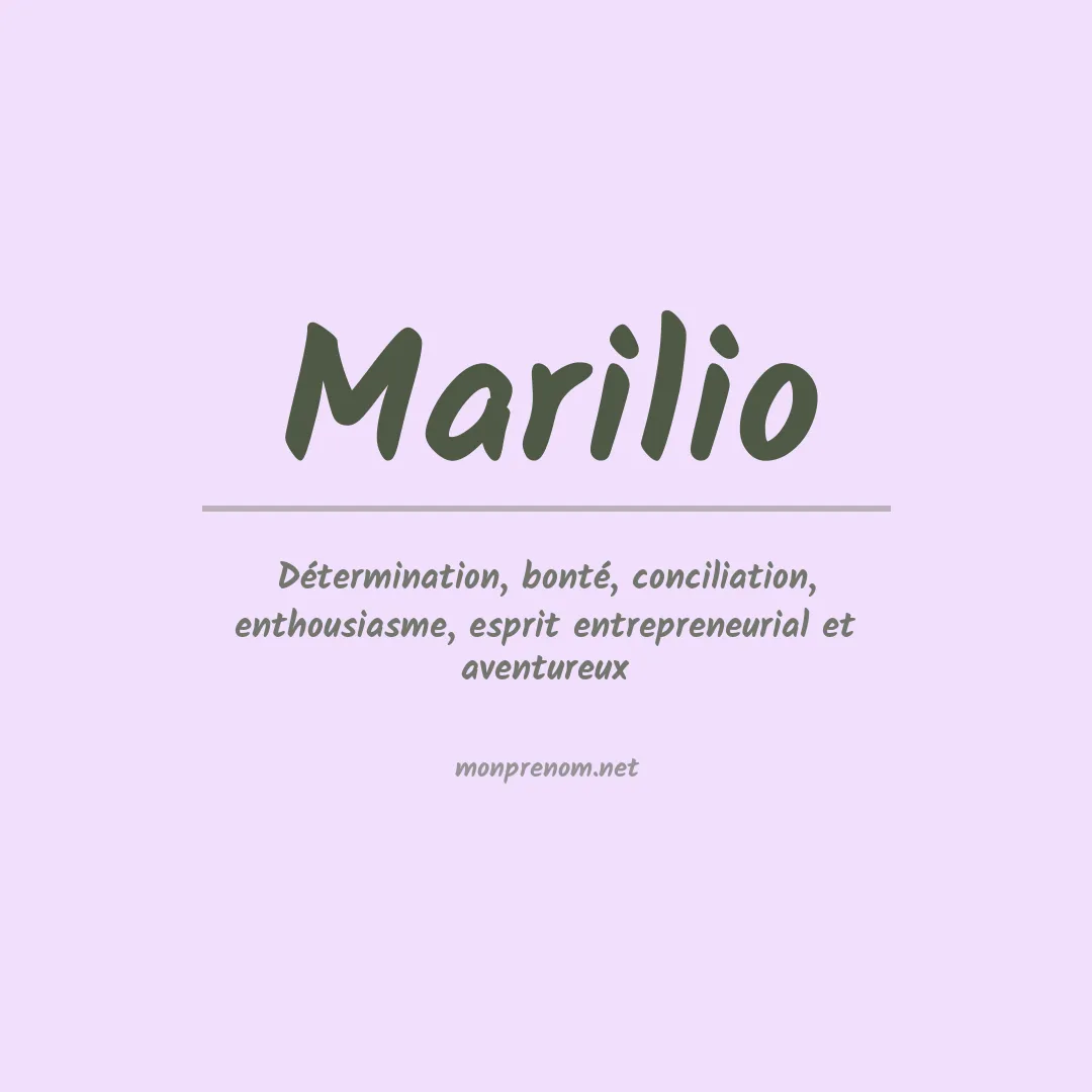 Signification du prénom Marilio
