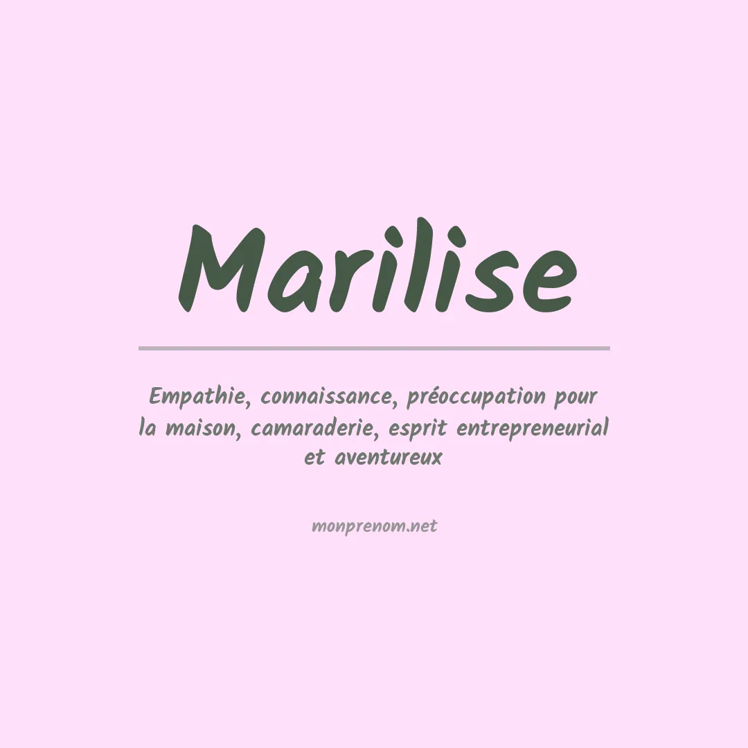 Prénom Marilise