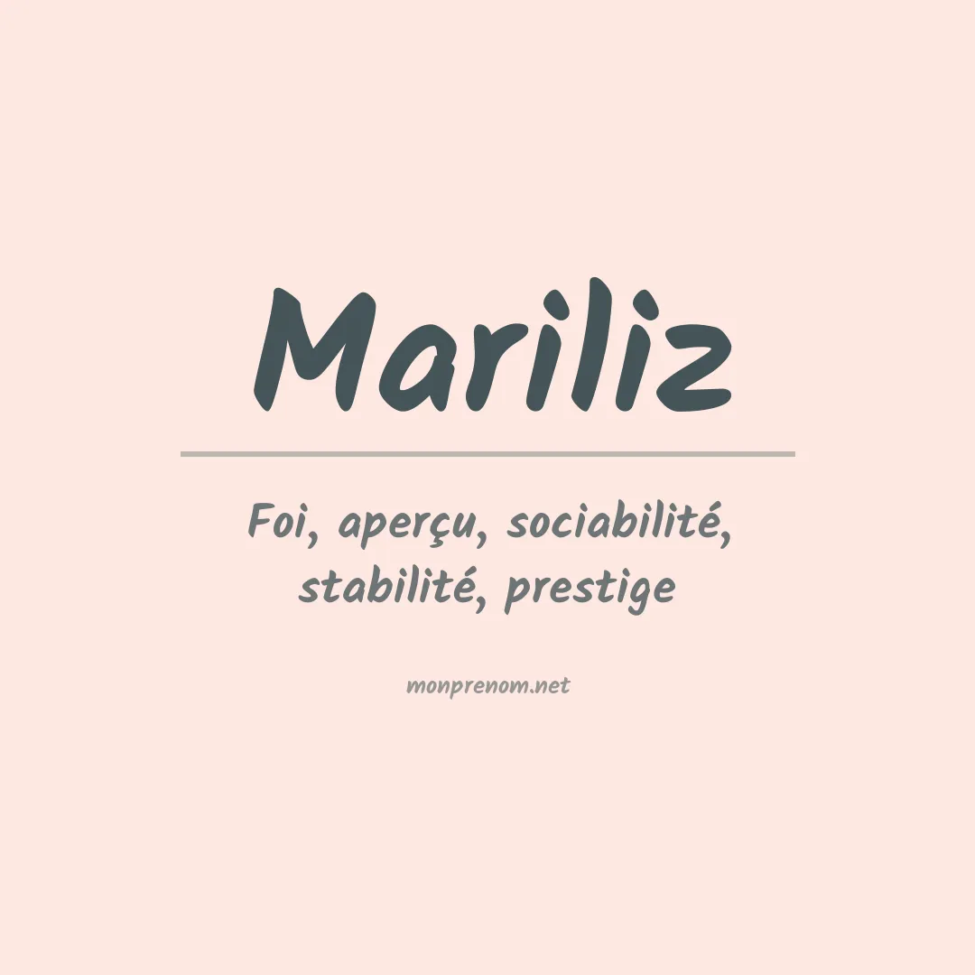 Prénom Mariliz