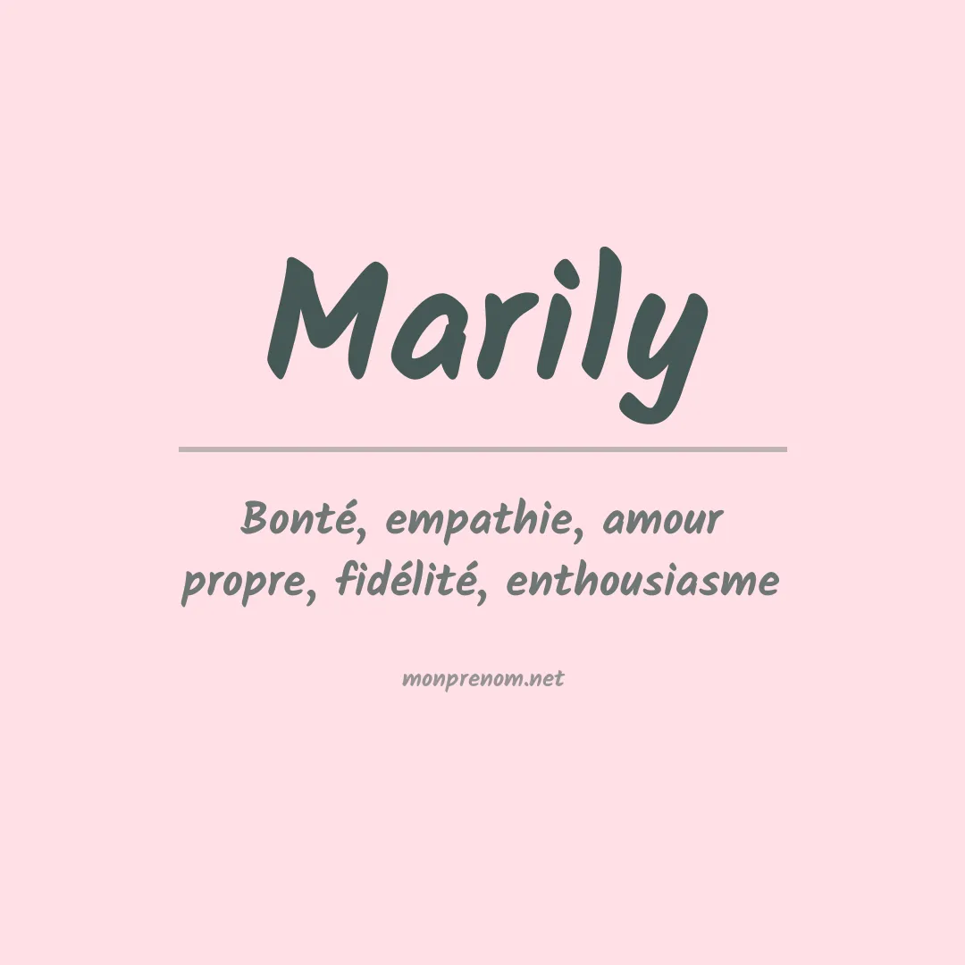 Prénom Marily