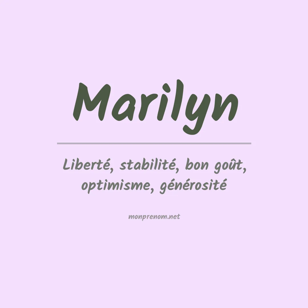 Prénom Marilyn
