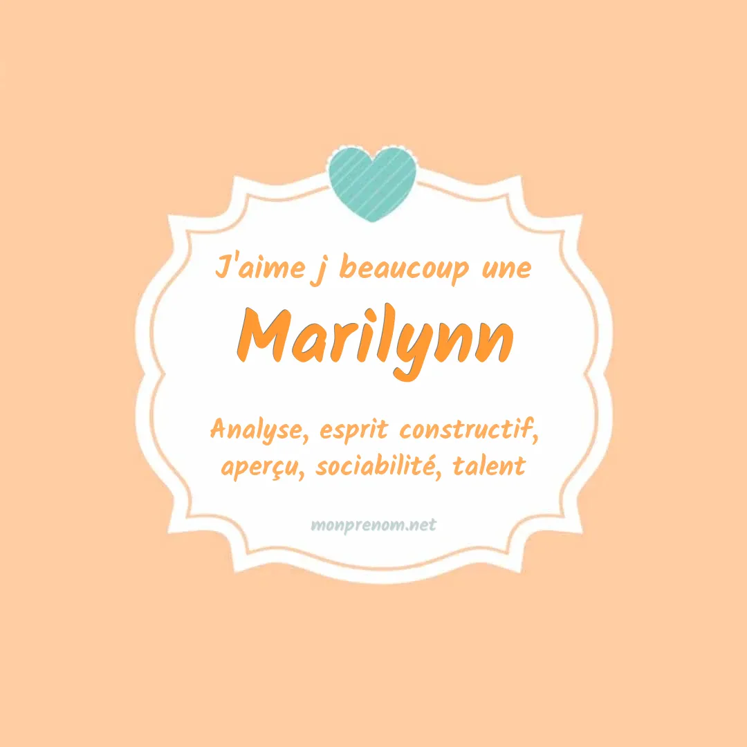J'aime beaucoup Marilynn