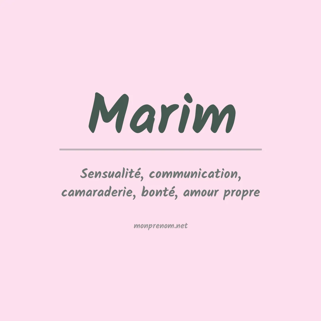 Prénom Marim