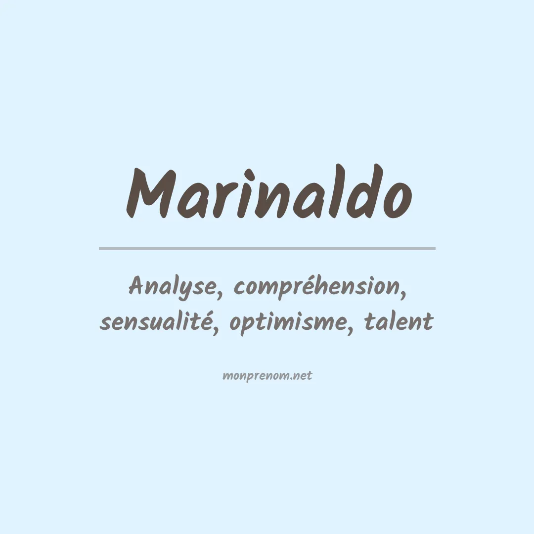 Signification du prénom Marinaldo