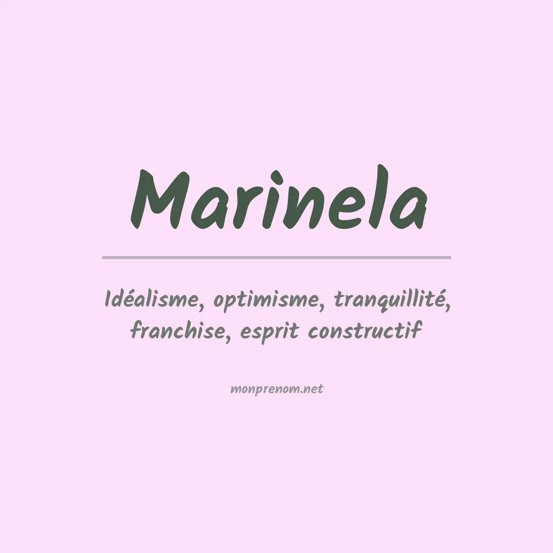 Signification du prénom Marinela