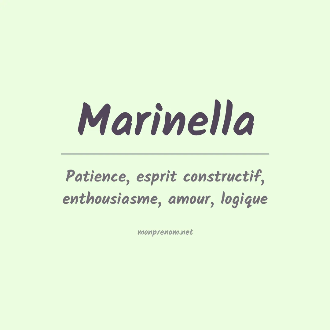 Signification du prénom Marinella
