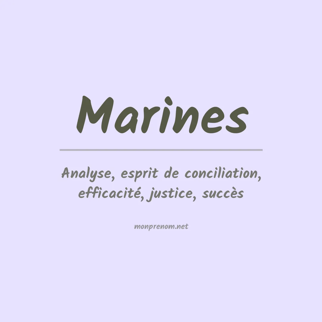 Prénom Marines
