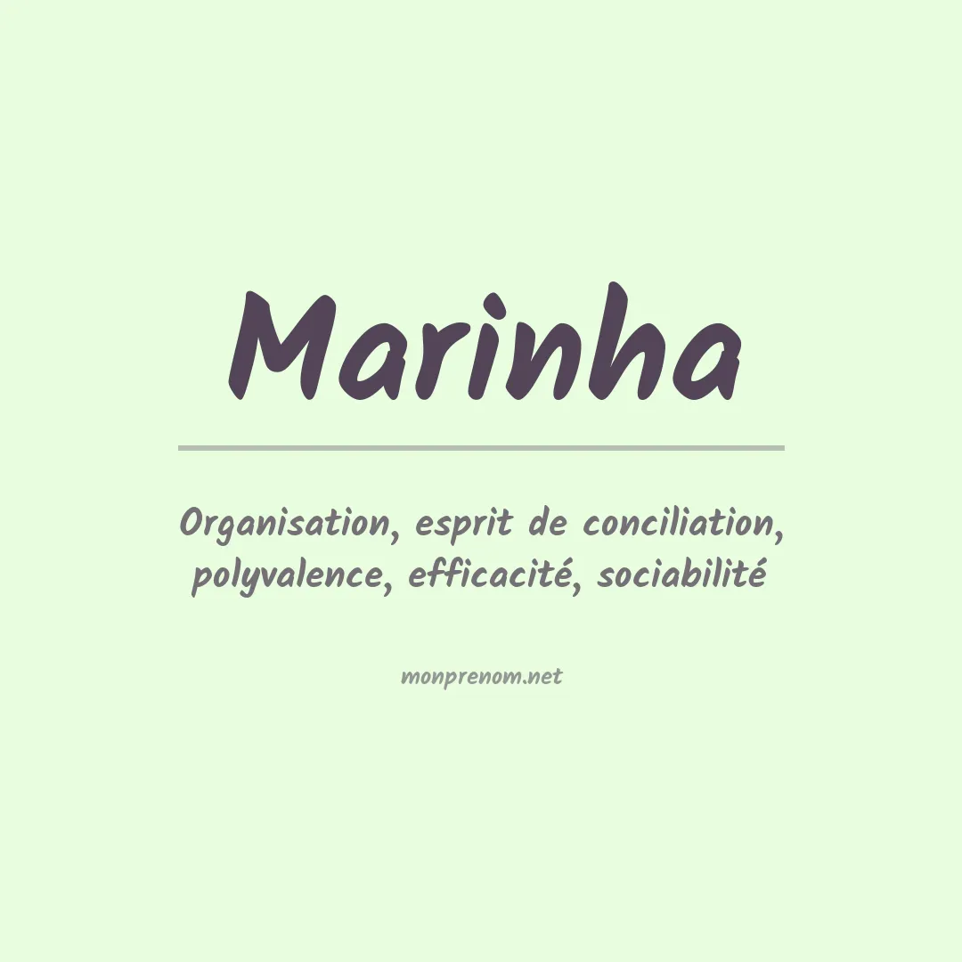 Signification du prénom Marinha