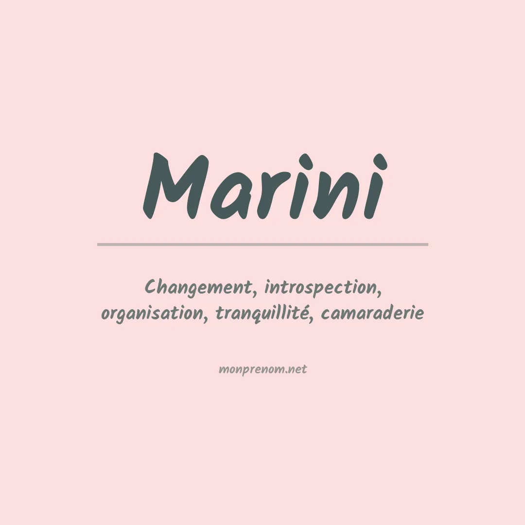 Prénom Marini
