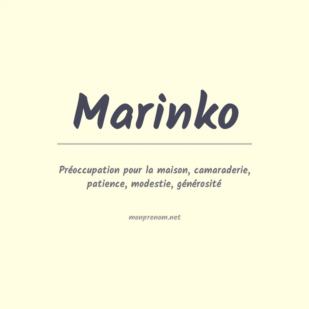 Prénom Marinko
