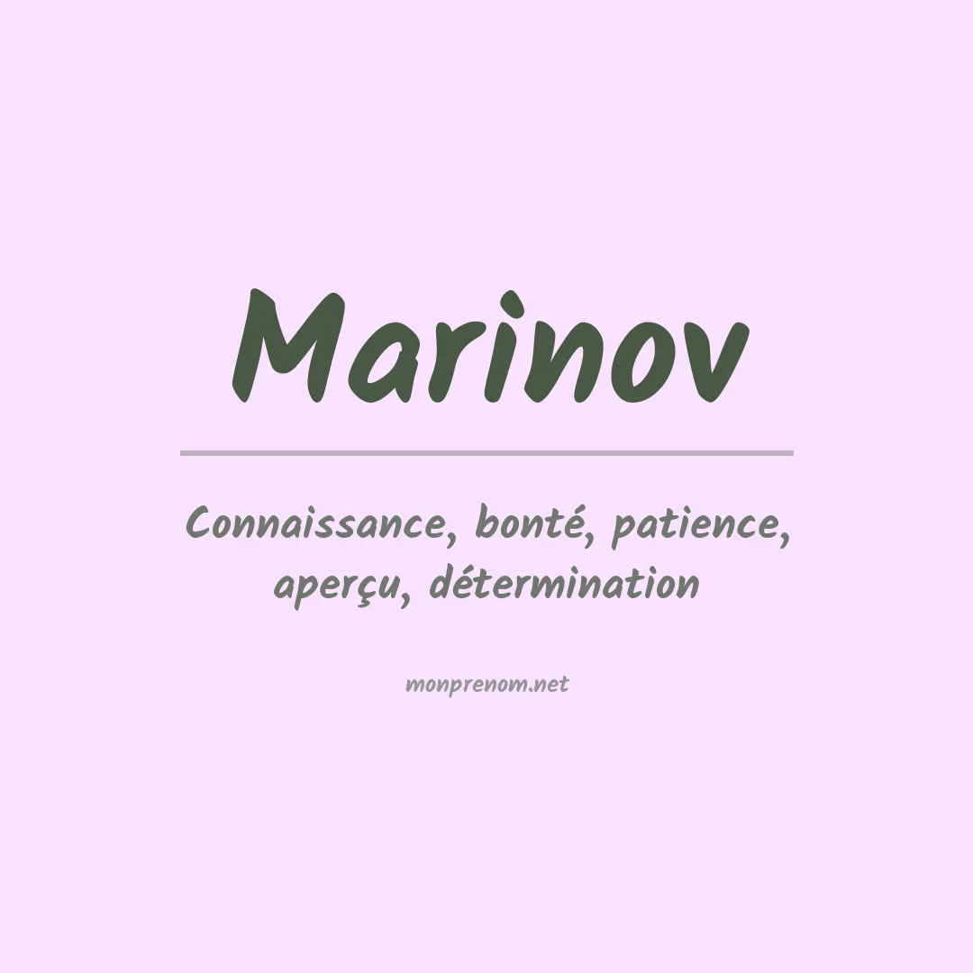 Prénom Marinov