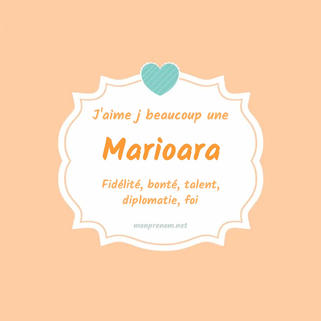 J'aime beaucoup Marioara
