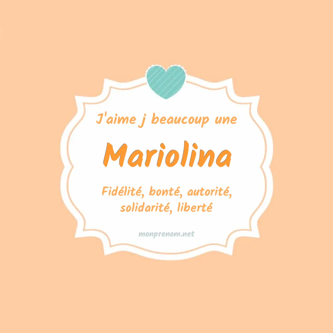 J'aime beaucoup Mariolina