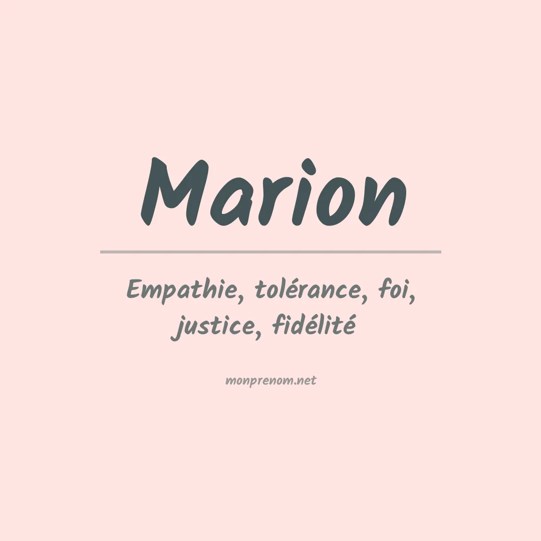 Prénom Marion