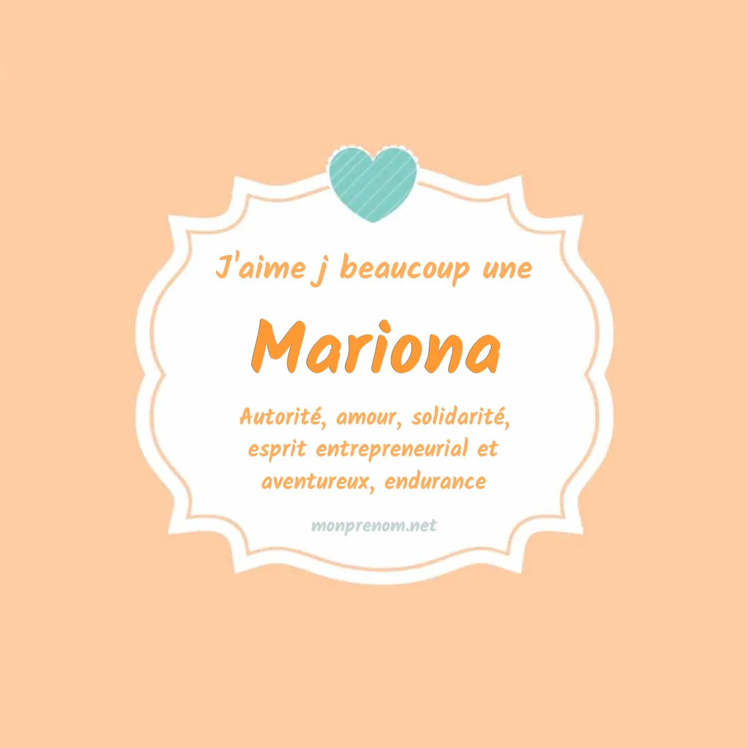J'aime beaucoup Mariona