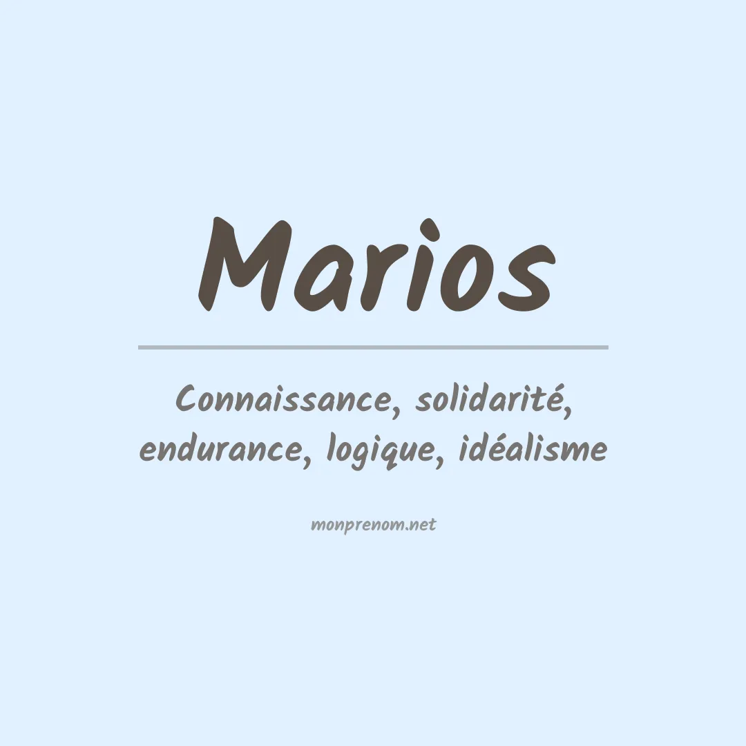 Prénom Marios