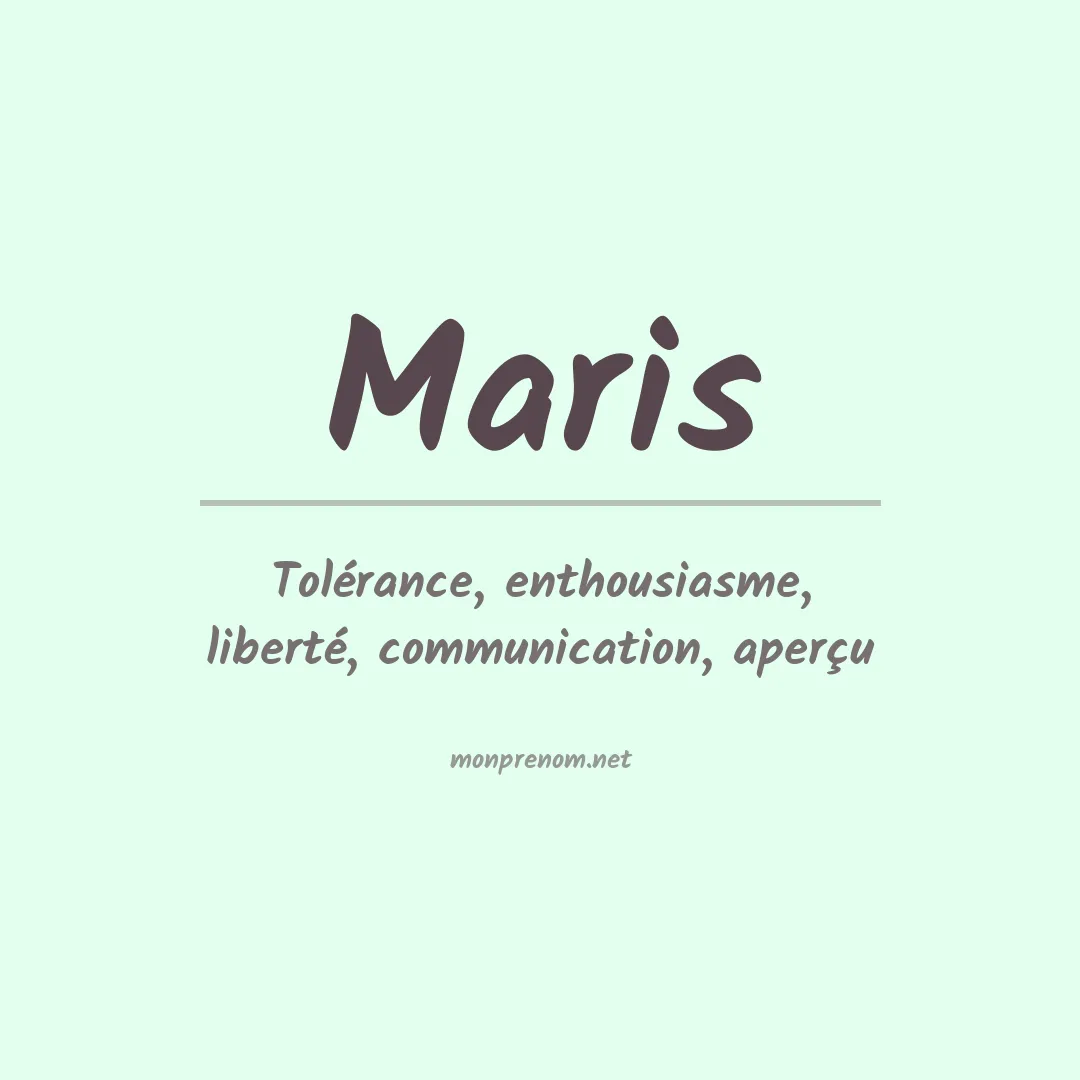 Prénom Maris