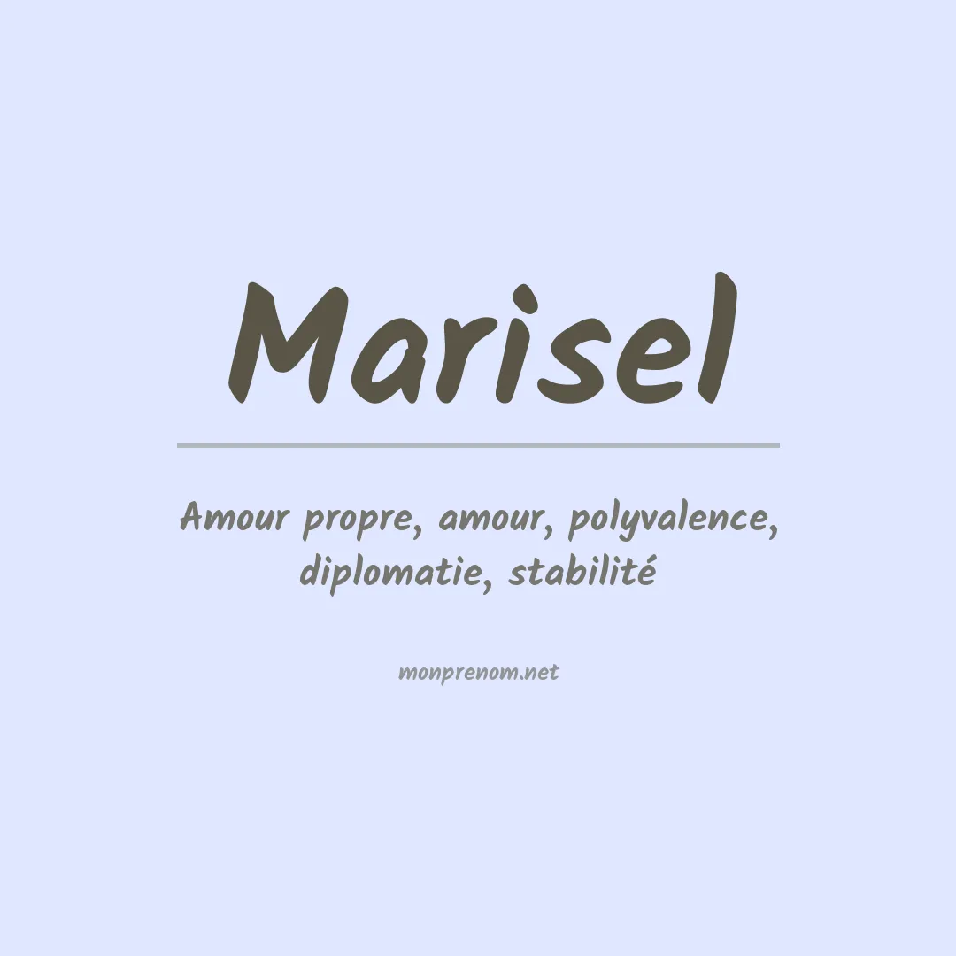 Prénom Marisel