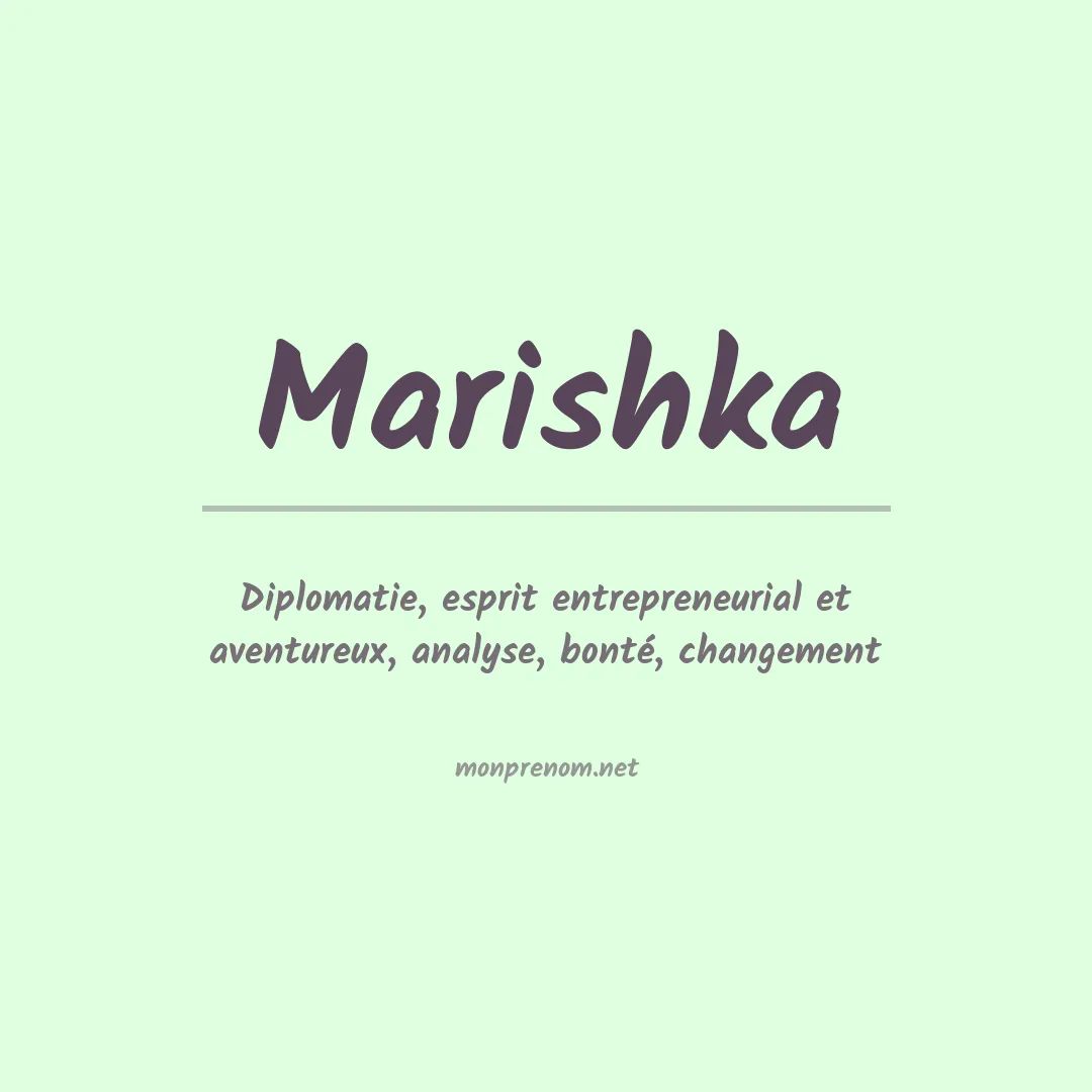 Signification du prénom Marishka