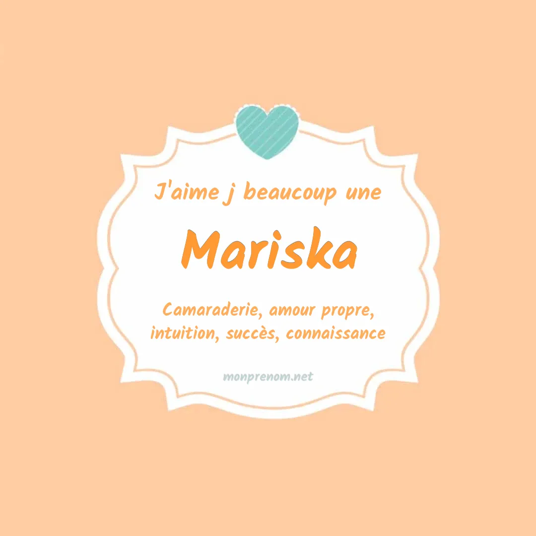 J'aime beaucoup Mariska
