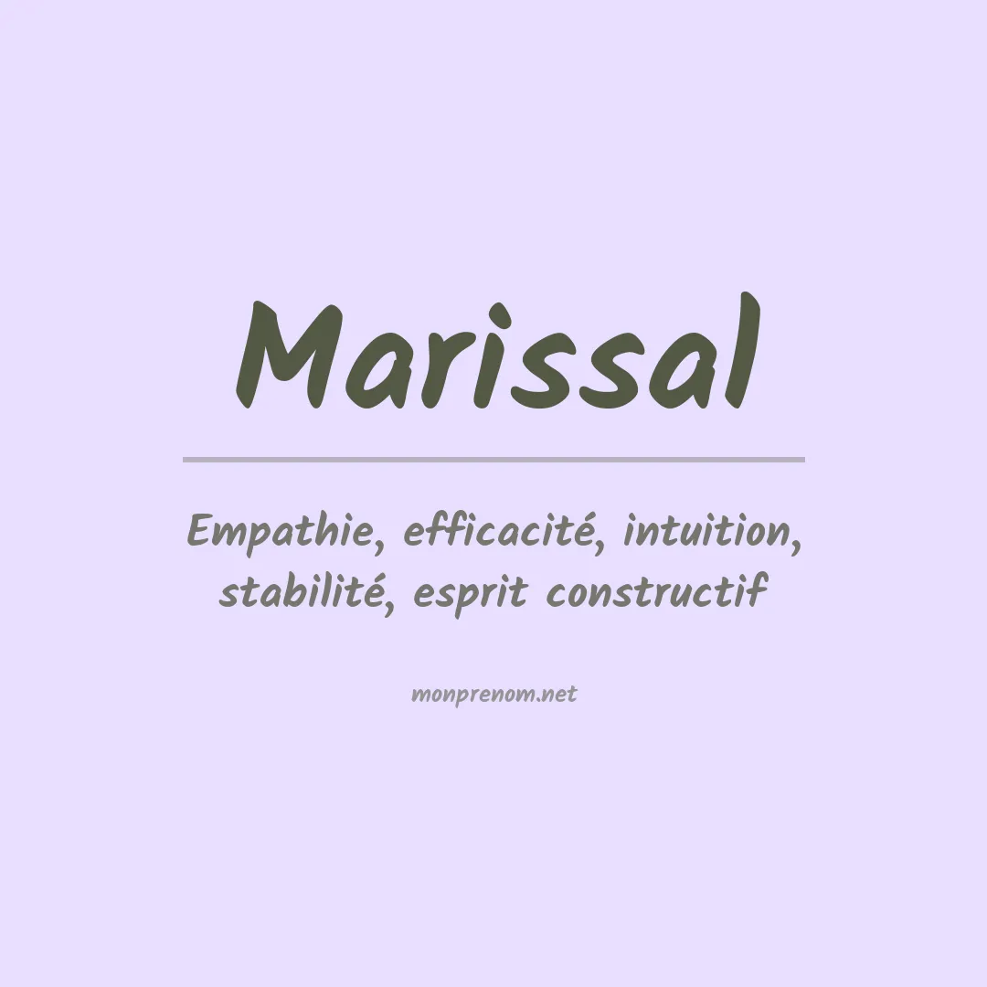 Signification du prénom Marissal