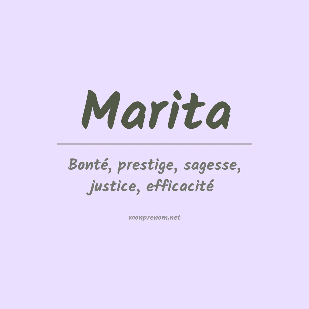 Prénom Marita