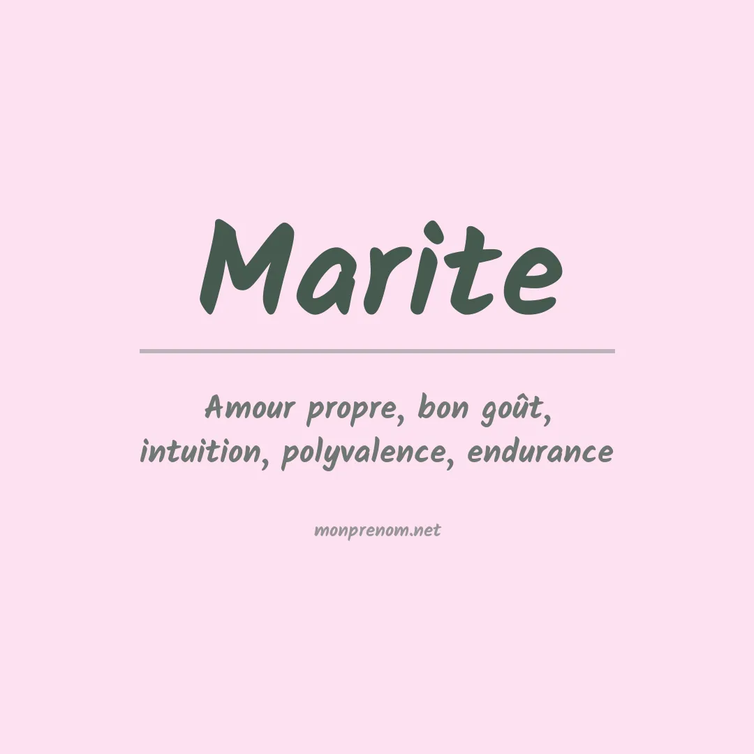 Prénom Marite