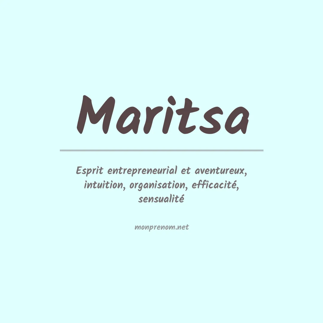 Signification du prénom Maritsa