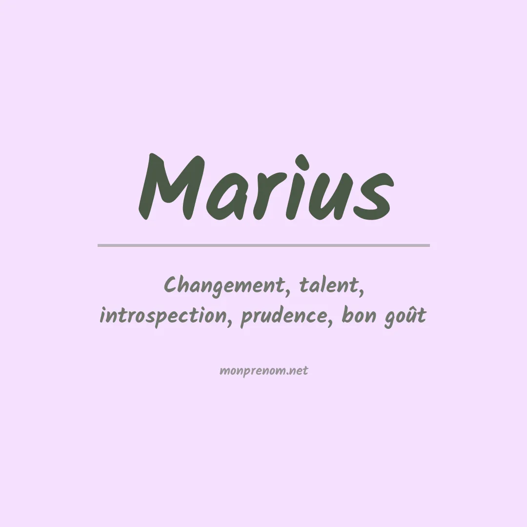 Prénom Marius